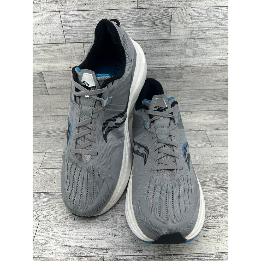 Saucony Triumph 20 Men Running Shoes Grey Black Blue S20721-15 Size 13‎ Wide